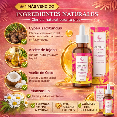 Caramela Beauty Cyperus Rotundus Oil: Menos vello, más suavidad.