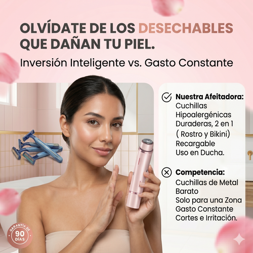 Piel suave y sin irritación: Tu solución 2 en 1 definitiva
