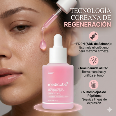 El Secreto Coreano Antiedad: Conoce el Medicube Ultra Light PDRN Pink Peptide Serum