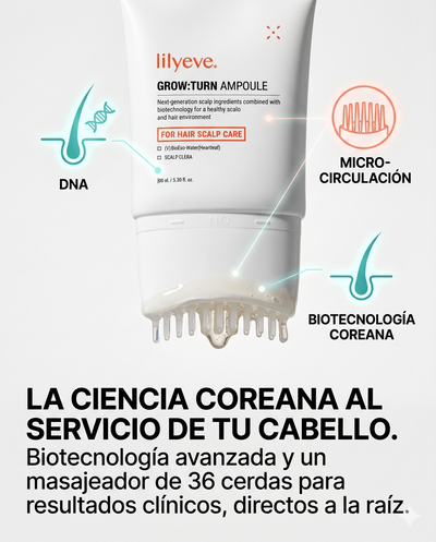Dile adiós a la caída: El secreto coreano Lilyeve Grow:Turn Ampoule para un cabello más fuerte.