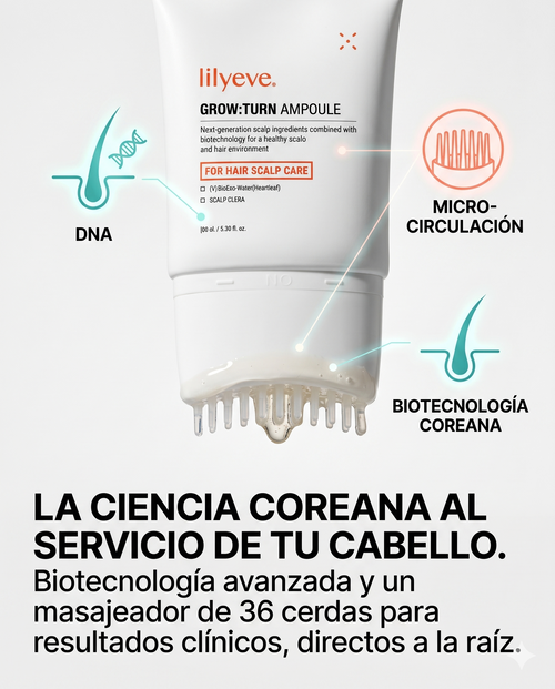 Dile adiós a la caída: El secreto coreano Lilyeve Grow:Turn Ampoule para un cabello más fuerte.