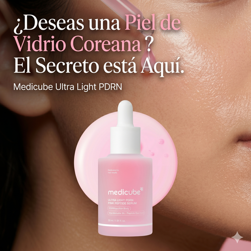 El Secreto Coreano Antiedad: Conoce el Medicube Ultra Light PDRN Pink Peptide Serum